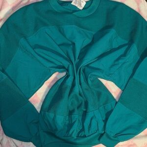 Teal Long Sleeve vintage bonjour  Sweater